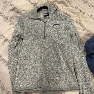 patagonia better sweater 1/4 quarter zip heather grey